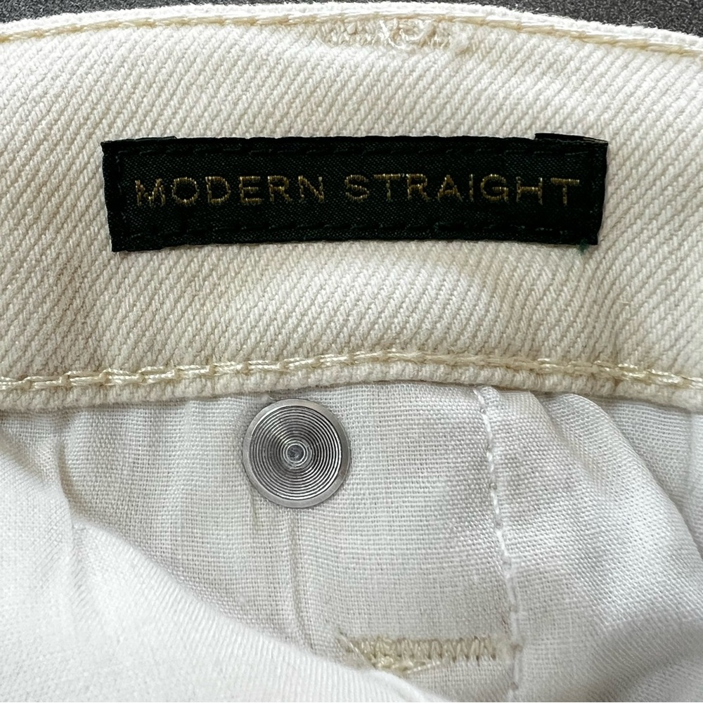 Lauren Ralph Lauren Off White Modern Straight Denim Pants Women’s Size 10 Petite - Picture 5 of 10